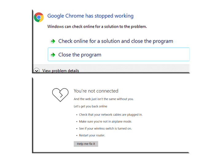 Google Chrome problems / errors Happy to help! Laptop online service