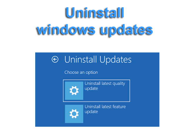 uninstall windows updates